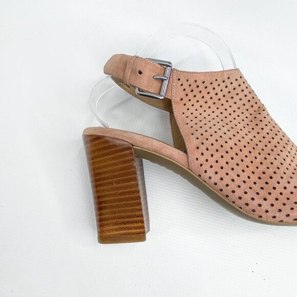 ADAM TUCKER Perforated‎ Slingback Tan Booties 9 M - Picture 6 of 9